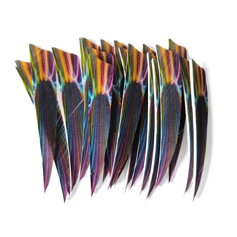 24pcs Archery 4 Inch Turkey Arrow Feather Right Wings DIY Shield Shape Arrow Vanes 